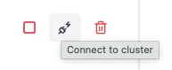 Connect to cluster button tooltip